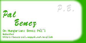 pal bencz business card